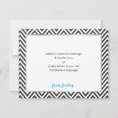 MODERN BAR MITZVAH dank u koele zilveren glitter Bedankkaart (Achterkant)