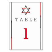 Modern Bar Mitzvah Design - Blauwgroen & zwart Kaart (Achterkant)