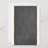 MODERN BAR MITZVAH grijs krijtbordpapier Kaart (Achterkant)