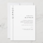 Modern Bar Mitzvah Kippot tafelblad teken Kaart (Voorkant)