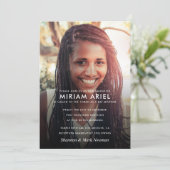 Modern Bar Mitzvah of Bat Mitzvah Foto Kaart (Staand voorkant)