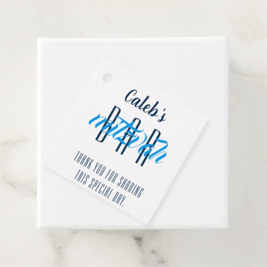 Modern Bar Mitzvah, persoonlijk Bedankjes Labels (In situ)