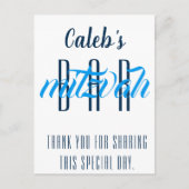 Modern Bar Mitzvah, persoonlijk Briefkaart (Voorkant)