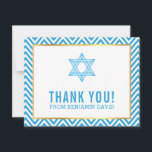 MODERN BAR MITZVAH preppy dankjewel ster BLUE Bedankkaart<br><div class="desc">door kat massard >> kat@simplysweetPAPERIE.com <<<<< Een eenvoudige, stijlvolle manier om te zeggen bedankt aan uw gast voor het bijwonen van de BAR MITZVAH Setup van uw kind als sjabloon is het eenvoudig voor u om uw eigen details toe te voegen, of de aanpassingsknoop te drukken en u kunt tekst,...</div>
