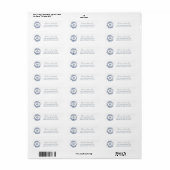 Modern Bar Mitzvah Return Address Label (Full Sheet)