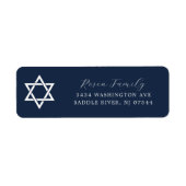 Modern Bar Mitzvah Return Address Label (Voorkant)