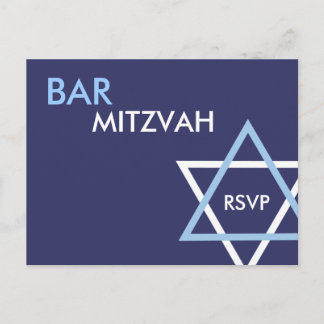 Modern Bar Mitzvah RSVP-Briefkaart Uitnodiging Briefkaart