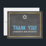 MODERN BAR MITZVAH smart bold dank u grijs aqua Bedankkaart<br><div class="desc">door kat massard >>> kat@simplysweetPAPERIE.com <<<<< Een eenvoudige, stijlvolle manier om dank te zeggen aan uw gasten voor het bijwonen van de BAR MITZVAH Setup van uw kind als een sjabloon is het eenvoudig voor u om uw eigen gegevens toe te voegen, of druk op de knop aanpassen en u...</div>