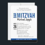 MODERN BAR MITZVAH trendy date koningsblauw zwart Kaart<br><div class="desc">door kat massard > WWW.SIMPLYSWEETPAPERIE.com Liefde van het ontwerp, maar zou graag wat veranderingen zien - een ander kleurenschema, product, voeg een foto toe of aangepast voor een andere gelegenheid - geen zorgen contacteren me enkel - ik ben blij om te helpen! - - - - - - - -...</div>