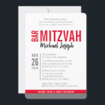 MODERN BAR MITZVAH trendy date rood zwart grijs Kaart<br><div class="desc">door kat massard > WWW.SIMPLYSWEETPAPERIE.com Liefde van het ontwerp, maar zou graag wat veranderingen zien - een ander kleurenschema, product, voeg een foto toe of aangepast voor een andere gelegenheid - geen zorgen contacteren me enkel - ik ben blij om te helpen! - - - - - - - -...</div>