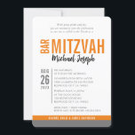 MODERN BAR MITZVAH trendy date sinaasappel grijs Kaart<br><div class="desc">door kat massard > WWW.SIMPLYSWEETPAPERIE.com Liefde van het ontwerp, maar zou graag wat veranderingen zien - een ander kleurenschema, product, voeg een foto toe of aangepast voor een andere gelegenheid - geen zorgen contacteren me enkel - ik ben blij om te helpen! - - - - - - - -...</div>