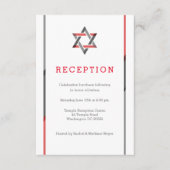 Modern Bar Mizvah - Rood en Zwart Informatiekaartje (Voorkant)