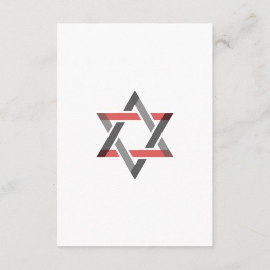 Modern Bar Mizvah - Rood en Zwart Informatiekaartje (Achterkant)