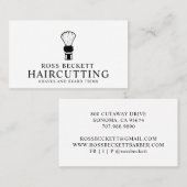 Modern Barber Hair Stylist Visitekaartje (Voorkant / Achterkant)