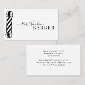Modern Barber Pole Visitekaartje (Voorkant / Achterkant)