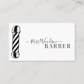 Modern Barber Pole Visitekaartje (Voorkant)