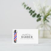 Modern Barber Pole Visitekaartje (Staand voorkant)