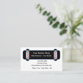 Modern Barber Shop Lights Theme Visitekaartje (Staand voorkant)