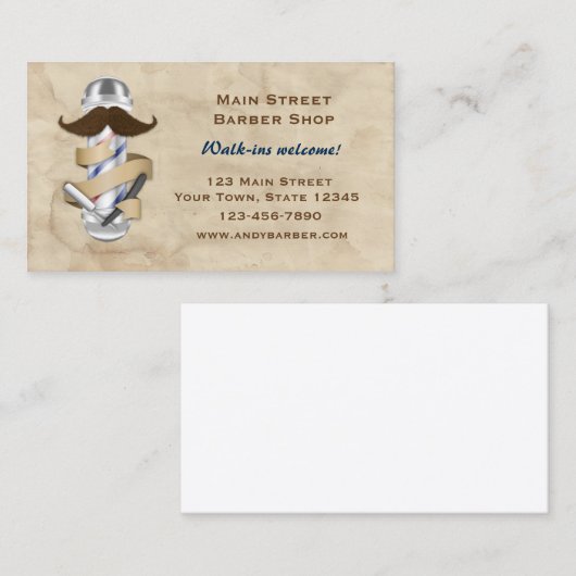 Modern Barber Visitekaartje (Voorkant / Achterkant)