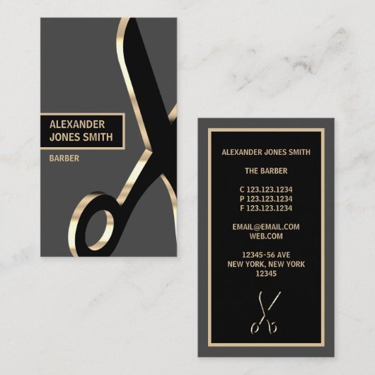 Modern Barber Visitekaartje (Voorkant / Achterkant)