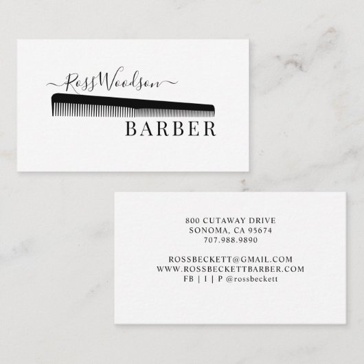 Modern Barber Visitekaartje (Voorkant / Achterkant)