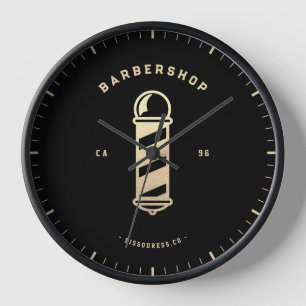 Modern Barbershop Gold Scissors minimalistisch Sti