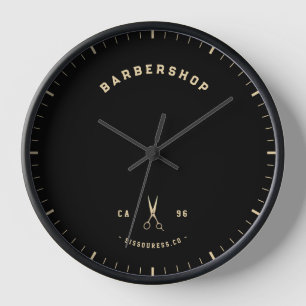 Modern Barbershop Gold Scissors minimalistisch Sti