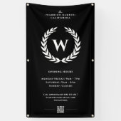 Modern Barbershop Openingstijden Banner (Verticaal)