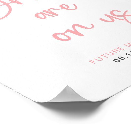 Modern Barbord voor Bruidsfeest Poster (Hoek)