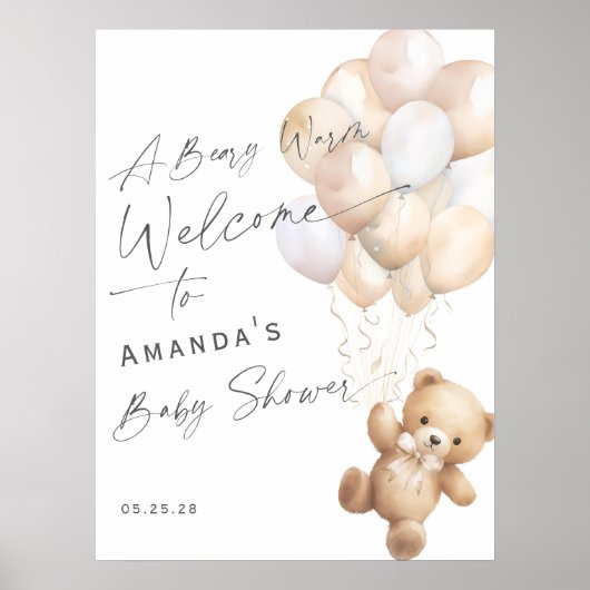 Modern Barly Wachten Geslacht Neutraal Welkomstbor Poster (Voorkant)