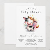 Modern Barn Calf Koe Baby shower Kaart (Voorkant / Achterkant)