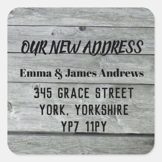 Modern Barn Moving Aankondiging Vierkante Sticker (Voorkant)