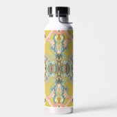 Modern Baroque Pattern in Gold Pink Blue Waterfles (Links)