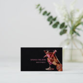 Modern Bartender Cocktail Bar Club Event Visitekaartje (Staand voorkant)