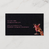 Modern Bartender Cocktail Bar Club Event Visitekaartje (Achterkant)