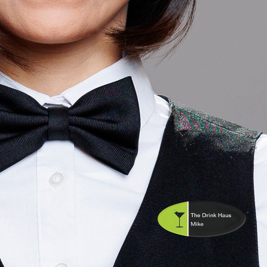 Modern Bartender Cocktail Glass Design Naambadge