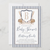Modern Baseball Baby shower Invitation Kaart (Voorkant)