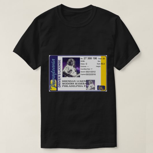 Modern Baseball Brendan Lukens Drivers License Cla T-shirt (Design voorkant)