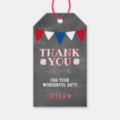 Modern Baseball Chalkboard Kinder Dank je Favor Cadeaulabel (Voorkant)