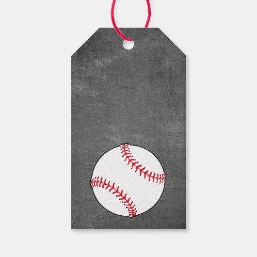 Modern Baseball Chalkboard Kinder Dank je Favor Cadeaulabel (Achterkant)