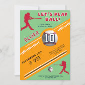 Modern Baseball Honkbalspeler Thema Verjaardag Kaart (Voorkant)
