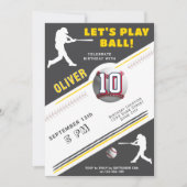 Modern Baseball Honkbalspeler Thema Verjaardag Kaart (Voorkant)