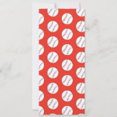 Modern Baseball Patroon Ticket Stijl Feestje Kaart (Achterkant)