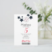 Modern Baseball Pattern  Ticket Style Party    Briefkaart (Staand voorkant)