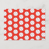 Modern Baseball Pattern  Ticket Style Party    Briefkaart (Achterkant)
