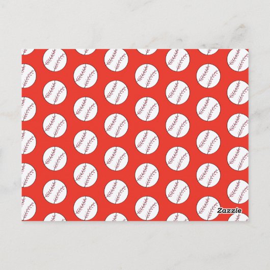 Modern Baseball Pattern  Ticket Style Party    Briefkaart (Achterkant)