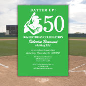 Modern Baseball Player Men's 50th Birthday Kaart