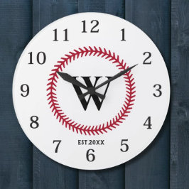 Modern Baseball Sport Design Monogram Grote Klok