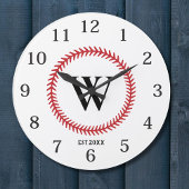 Modern Baseball Sport Design Monogram Grote Klok