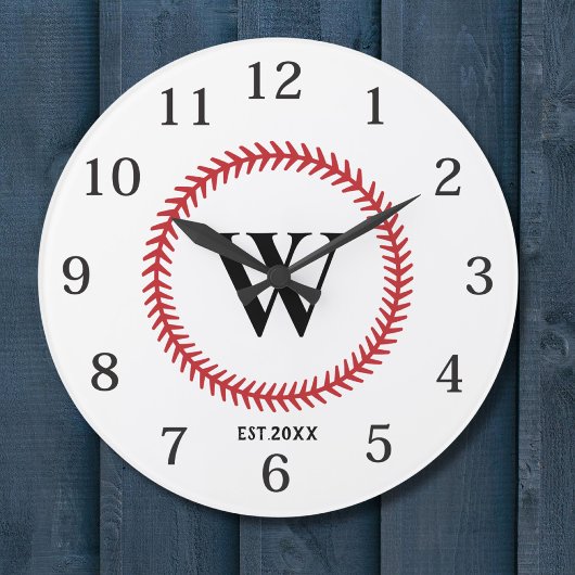 Modern Baseball Sport Design Monogram Grote Klok